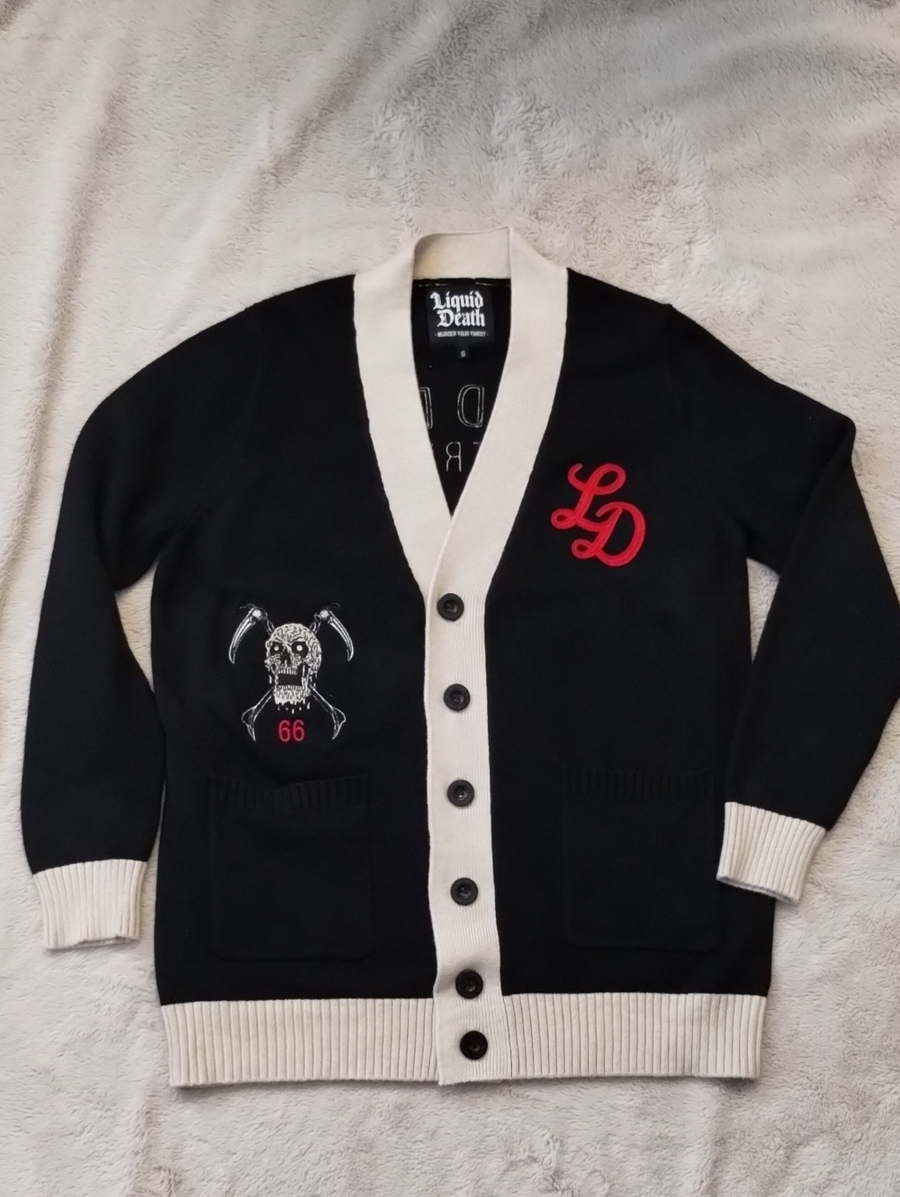 Oversized Liquid Death Cardigan